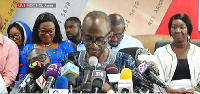 NDC General Secretary, Asiedu Nketiah addressing the press