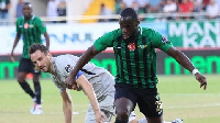 Elvis Manu is the leading scorer for relegation-bound Akhisarspor