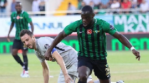 Elvis Manu scored a consolation for Akhisarspor in their 3-2 defeat against Istanbul Basaksehir