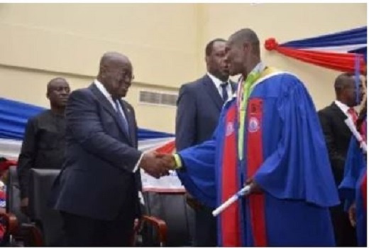 President Nana Addo Dankwa Akufo-Addo congratulates graduating students of the UEW.