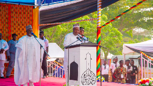 John Mahama speaking at the 88th Annual National Convention of the Ahmadiyya Muslim Mission Ghana