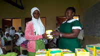 In all 26 of the girls ranging from primary 6 to J.H.S 2 benefited from the donations