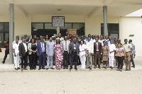 Some distinguish members at the 2019 performance review in a group photo