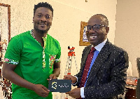 Asamoah Gyan and Kwesi Nyantakyi