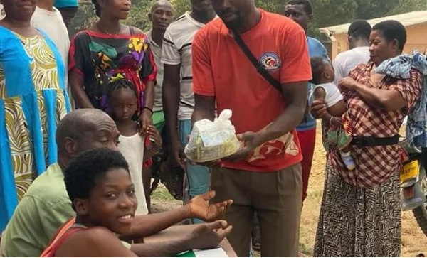 Some individuals and groups in the Guan District soliciting for funds for John Dumelo j