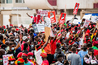 The #FixTheCountry protest brought hundreds onto the streets of Accra in August 2021