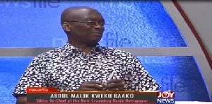 Abdul Malik Kweku Baako, Editor-in-Chief of the New Crusading Guide