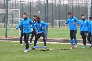 Emmanuel Boateng in training with his new teammates