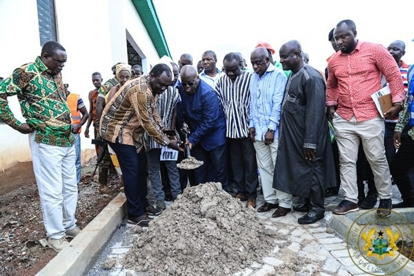 President Nana Addo Dankwa Akufo-Addo at a sod-cutting ceremony