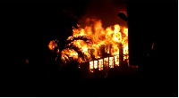 The fire destroyed some properties on the premises of the Coconut Grove Regency Hotel in Accra.