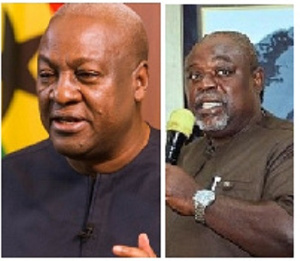 Samuel Koku Anyidoho (right), John Dramani Mahama