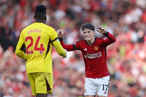 Manchester United duo Andre Onana and Alejandro Garnacho