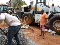 Dr. Hassan Ayariga in a casual dress during the patching