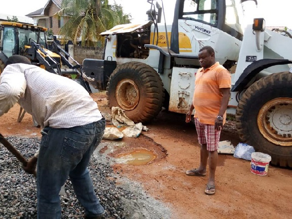 Dr. Hassan Ayariga in a casual dress during the patching