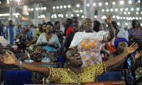 Worshippers in church