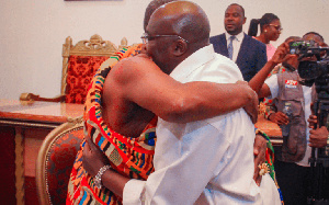 Dr. Mahamudu Bawumia Seen hugging a Chief