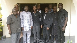 Kenpong in group photo with Dr Bawumia, Azumah Nelson, others