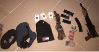 Some items retrieved from the suspected robbers