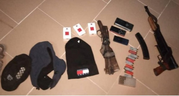 Some items retrieved from the suspected robbers