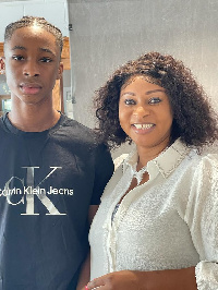 Adwoa Safo and her son,  Kelvin Ohene Kantanka Safo-Agyapong