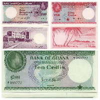 A file photo of some old cedi currencies