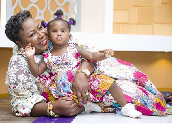 Gifty Anti with her daughter