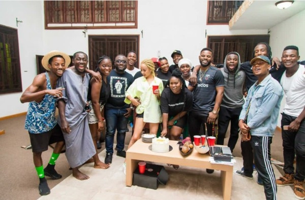 Lydia Forson with her buddies at her birthday celebrations