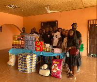 Members of the group donating the items to the Leprosarium