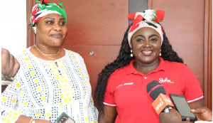 NDC's National Women’s Organizer, Hannah Bissiw mobilizing support for former president Mahama