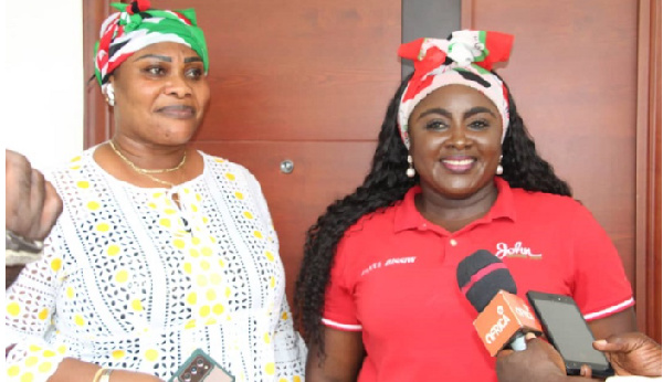 NDC's National Women’s Organizer, Hannah Bissiw mobilizing support for former president Mahama