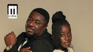 Quophi Okyeame with his daughter Calista