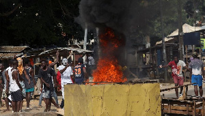 Residents protest after ransacking a half-built makeshift hospital for the coronavirus treatment