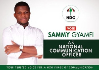 Sammy Gyamfi is running for the NDC National Communication Officer slot