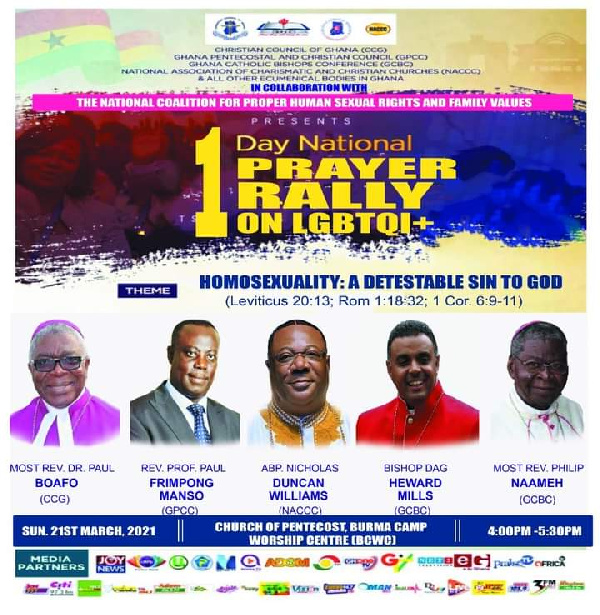 The One Day Prayer Rally on LGBTQ+ is being organised by Christian groups in the country