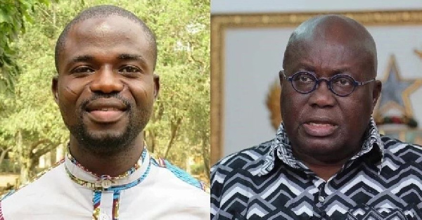 Investigative journalist, Manasseh Azure and President Akufo-Addo