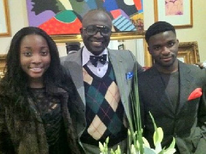 KKD [middle] with his son, Darkwah  Kyei Darkwa [right]