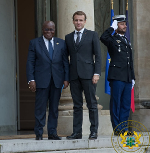 President Akufo-Addo of Ghana and his counterpart, President Macron of France