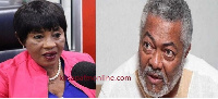 (Left) Anita Desoso, Former President Jerry John Rawlings (Right)