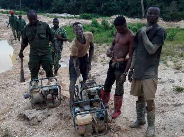 Apampram illegal miners in police custody