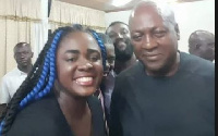 Former President John Mahama and Tracey Boakye