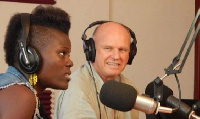 Wiyaala with her manager John Sherren