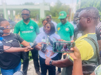 Chief of Staff, Akosua Frema Osei-Opare addressing the media