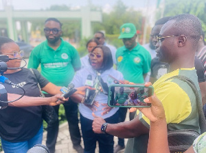 Chief of Staff, Akosua Frema Osei-Opare addressing the media