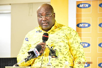 William Tetteh, GM MTN Capital Project delivering a speech on behalf of CEO of MTN Ghana