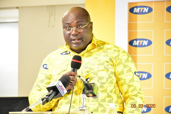 William Tetteh, GM MTN Capital Project delivering a speech on behalf of CEO of MTN Ghana