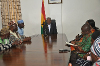 Vice president Amissah-Arthur and the delegation