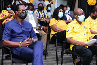 Selorm Adadevoh, CEO of MTN and Prof Franklyn Manu at the launch of MTN Heroes of Change Season 6