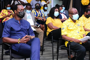 Selorm Adadevoh, CEO of MTN and Prof Franklyn Manu at the launch of MTN Heroes of Change Season 6