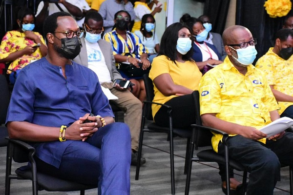 Selorm Adadevoh, CEO of MTN and Prof Franklyn Manu at the launch of MTN Heroes of Change Season 6