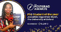 Josephine Agyeman-Duah, winner of Ph.D. Student of 2022